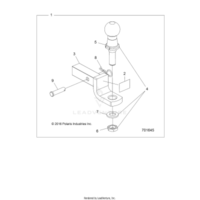 CHASSIS, HITCH - A25SLE95CF/EF (701645)