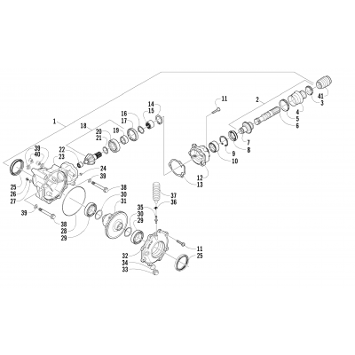 FRONT DRIVE GEARCASE ASSEMBLY