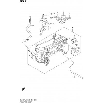 THROTTLE BODY (DL650AL4 E28)