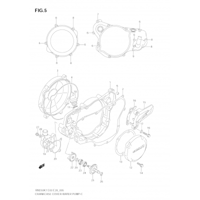 CRANKCASE COVER-WATER PUMP