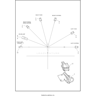 WIRING HARNESS, FRAME BACKBONE FLFB, FLHC, FXBB, FXBR, FXLRS (2 OF 2)