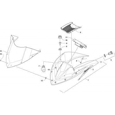 WINDSHIELD AND INSTRUMENTS ASSEMBLIES