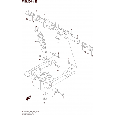 REAR SWINGINGARM (LT-A400FL5 P33)