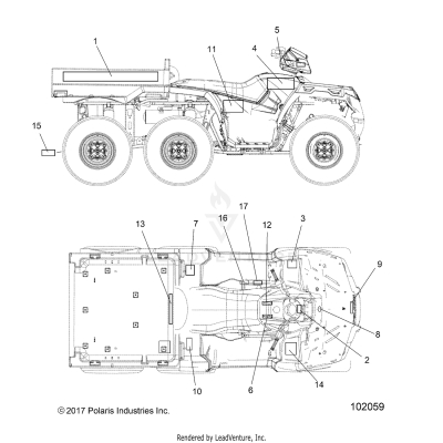 BODY, DECALS - A19S6E57F1/FL [102059]