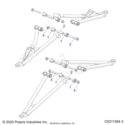 SUSPENSION, FRONT A-ARM MOUNTING - A25SVA85A4 (C0211384-3)
