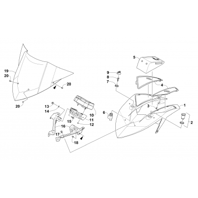 WINDSHIELD AND INSTRUMENTS ASSEMBLIES