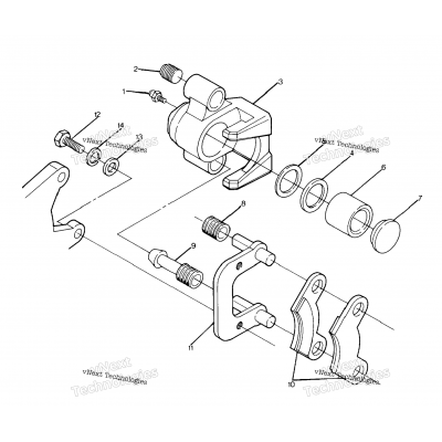 Middle Axle Brake Assembly