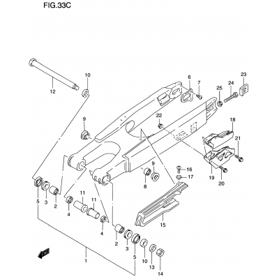 REAR SWINGING ARM (MODEL X)