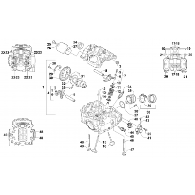 CYLINDER HEAD AND CAMSHAFT/VALVE ASSEMBLY