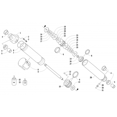 REAR SUSPENSION REAR ARM SHOCK ABSORBER