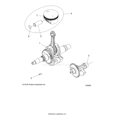 ENGINE, CRANKSHAFT, PISTON and BALANCE SHAFT - A20SEE50A1/A5/CA1/CA5 (100565)