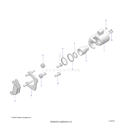 BRAKES, REAR CALIPER - A25SXE95PP (C102741)