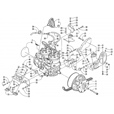 ENGINE AND RELATED PARTS