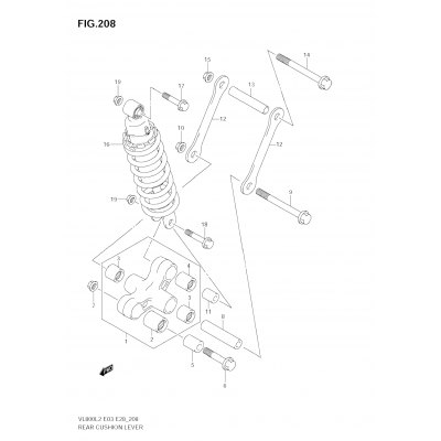 REAR CUSHION LEVER (VL800C  E33)