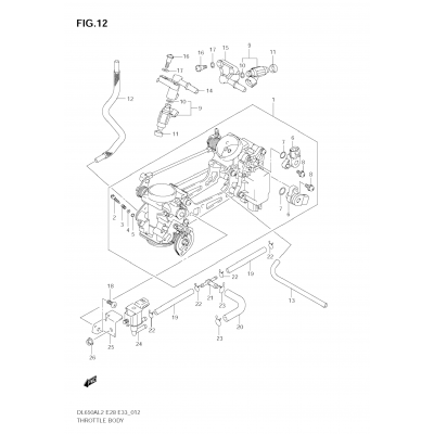 THROTTLE BODY (DL650AL2 E33)