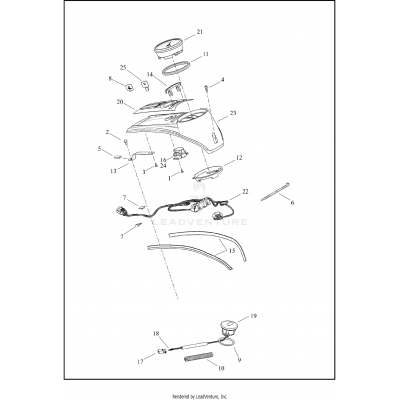 INSTRUMENTS, FUEL TANK - FLHP