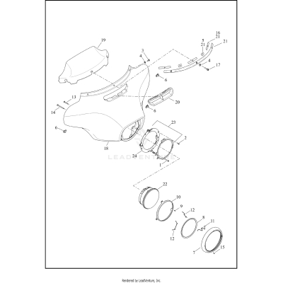 WINDSHIELD, FAIRING AND HEADLAMP