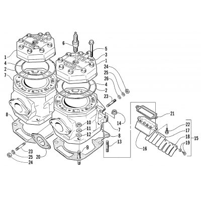 CYLINDER AND HEAD ASSEMBLY