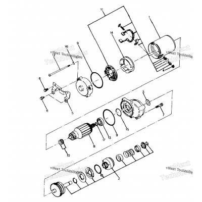 Starting Motor Assembly 6X6