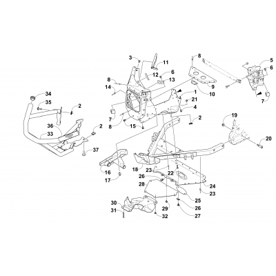 FRONT BUMPER AND FRAME ASSEMBLY