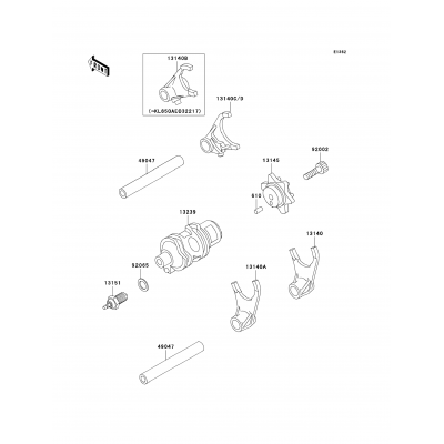 Gear Change Drum/Shift Fork(s)