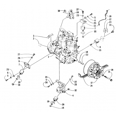 ENGINE AND RELATED PARTS