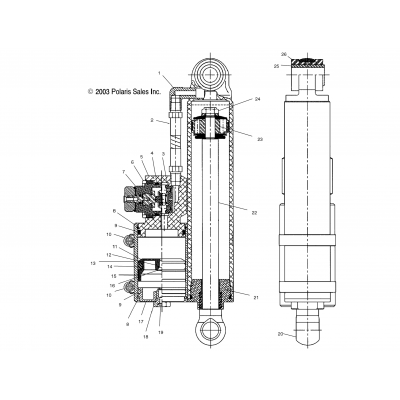 Rear Track Shock /Ee/S04nx7cs/8Cs (4988598859C07)