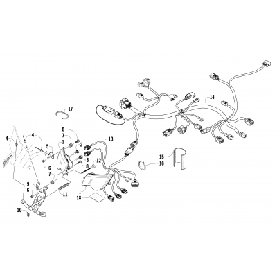 HEADLIGHT AND WIRING ASSEMBLY