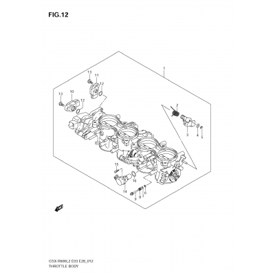 THROTTLE BODY (GSX-R600L2 E28)