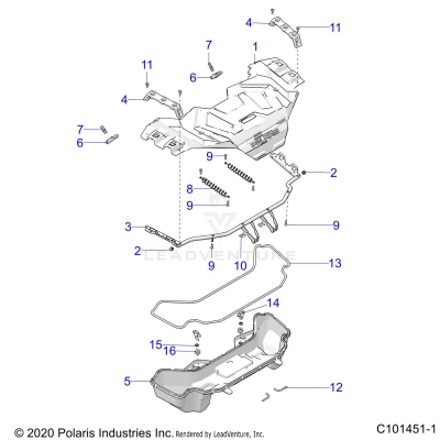 BODY, FRONT RACK - A25SXE95PP (C101451-1)