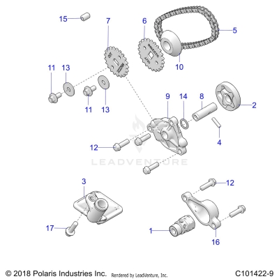 ENGINE, OIL PUMP - A25SJR57AM (C101422-9)