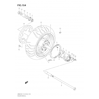 REAR WHEEL (AN650A L1 E28)