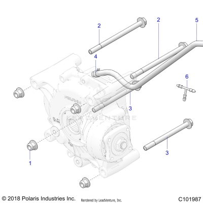 DRIVE TRAIN, REAR GEARCASE, MOUNTING - A25SVE95PG (C101987)