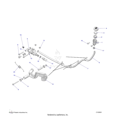 BRAKES, BRAKE PEDAL and MASTER CYLINDER - A25SJR57AM (C102601)
