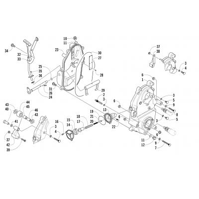 DROPCASE AND CHAIN TENSION ASSEMBLY