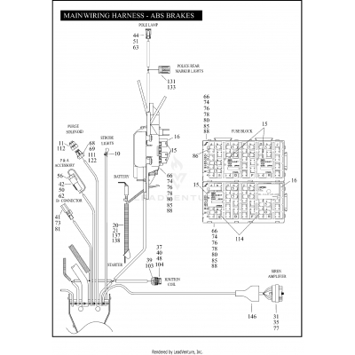 MAIN WIRING HARNESS - ABS BRAKES - FLHP & FLHPE (3 OF 5)