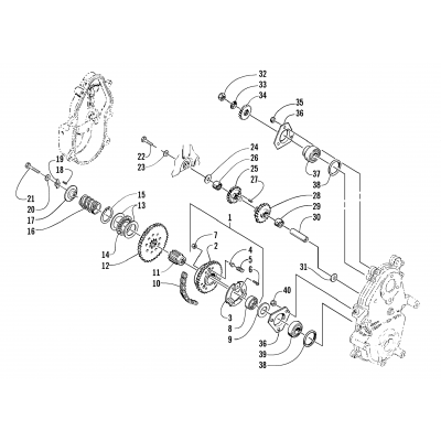 DRIVE/REVERSE DROPCASE ASSEMBLY