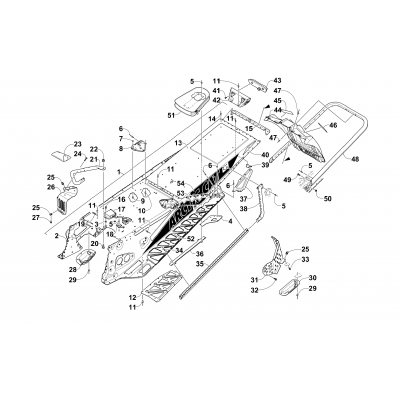 TUNNEL, REAR BUMPER, AND SNOWFLAP ASSEMBLY