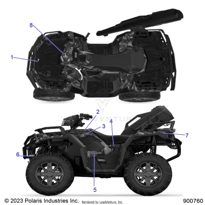 BODY, DECALS GRAPHICS - A25SXD95A9 (900760)