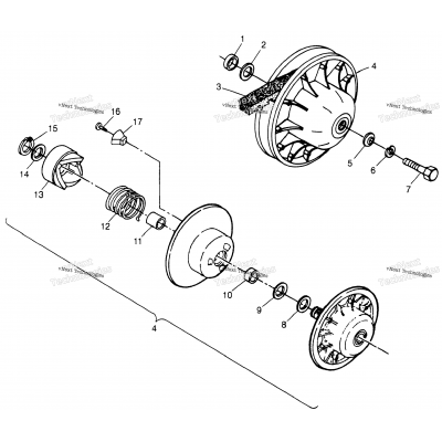 Driven Clutch Sport 400L & Trail Blazer W97ba25c