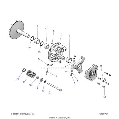 DRIVE TRAIN, PRIMARY CLUTCH - A23SGE95AN (C0211721)