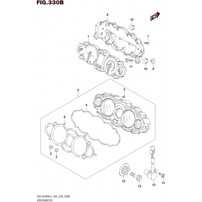 SPEEDOMETER (GSX1300RAL5 E28)