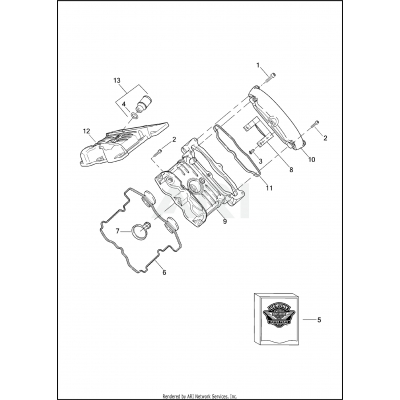 CAMSHAFT COVERS - FRONT SHOWN