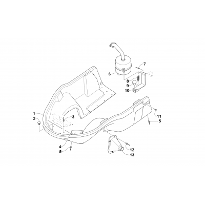 BELLY PAN AND EXHAUST ASSEMBLIES