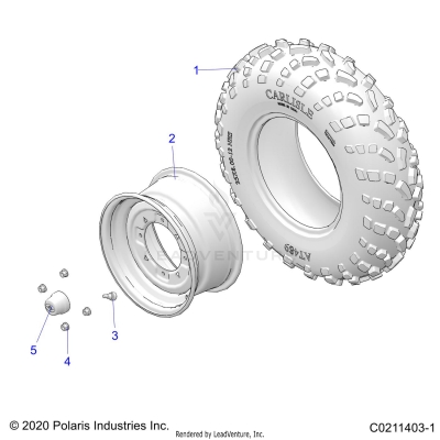 WHEELS, FRONT TIRE - A25SZE57C2/E2 (C0211403-1)