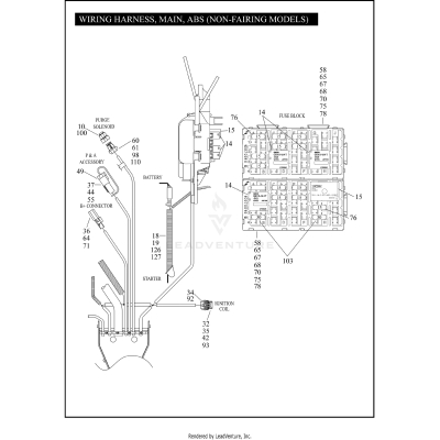 WIRING HARNESS, MAIN, ABS (NON-FAIRING MODELS) (3 OF 5)