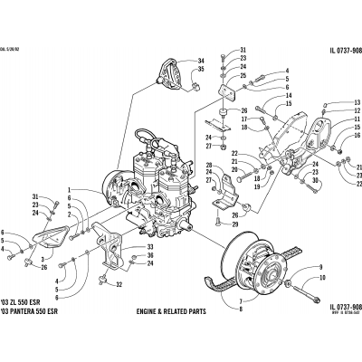 ENGINE AND RELATED PARTS