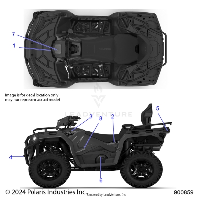 BODY, DECALS, GRAPHIC - A25SDZ57AP (900859)