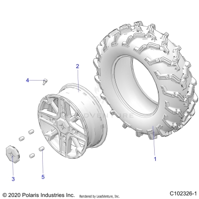 WHEELS, FRONT - A20SYE95AD/CAD (C102326-1)