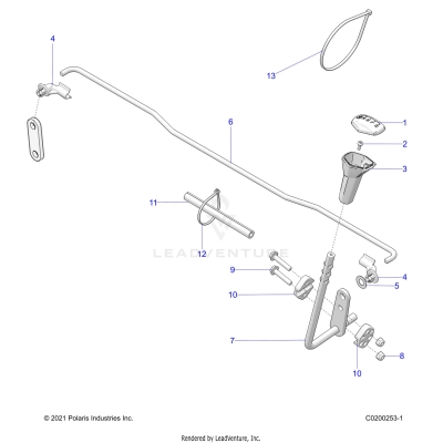 DRIVE TRAIN, GEAR SELECTOR - A25SJE57CP/EP (C0200253-1)